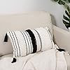 blue page Morocco Tufted Boho Throw Pillow Covers 12X20 Inch - Lumbar Small Decorative Pillows Co... | Amazon (US)