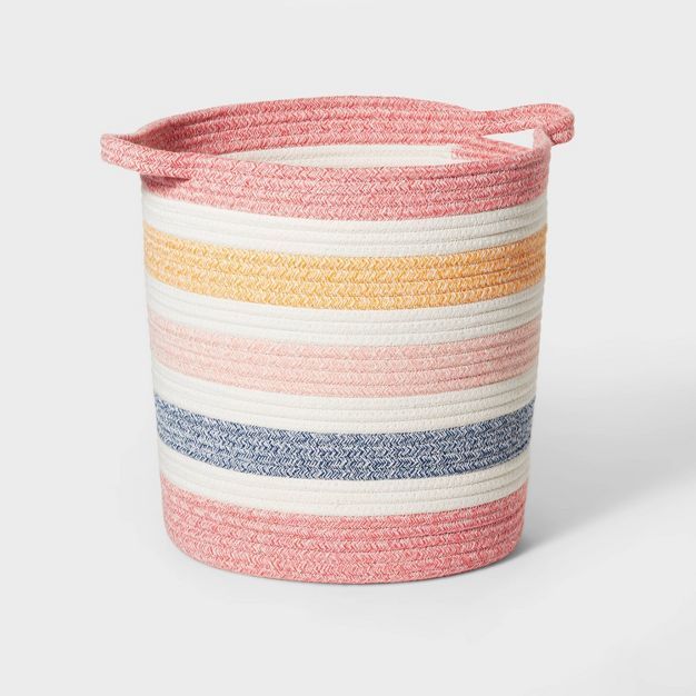 Multi Stripe Coiled Rope Storage Bin - Pillowfort™ | Target