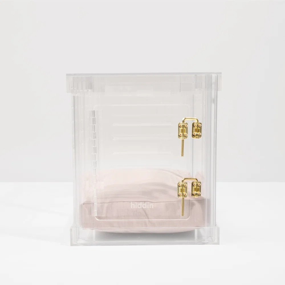 Small Clear View Pet Crate with Gold Latch | Wayfair North America