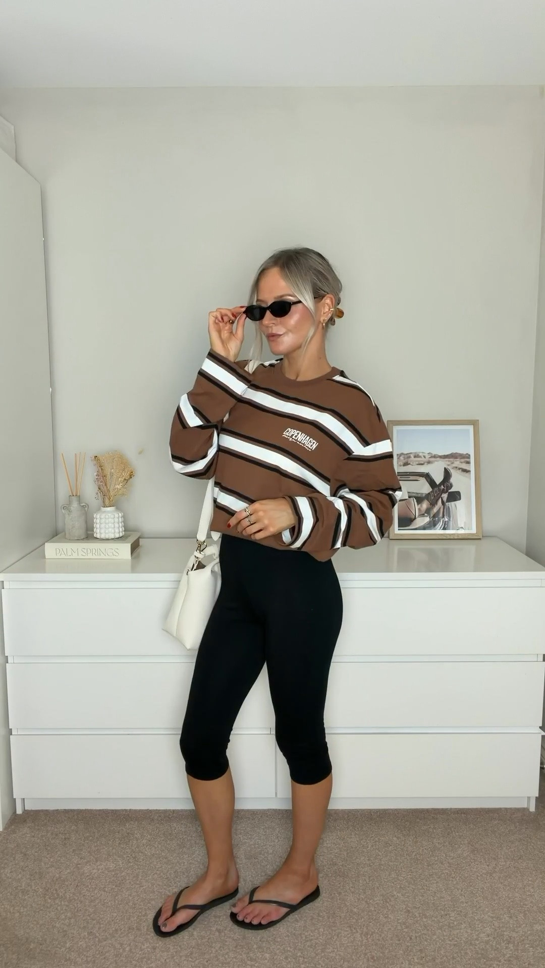 Perfect late summer outfit 🤎

#dailyoutfits #transitionaloutfits #casualstyle 

Transitional autumn outfits , striped top , capri leggjngs , havaianas

#LTKuk #LTKautumn #LTKsummer