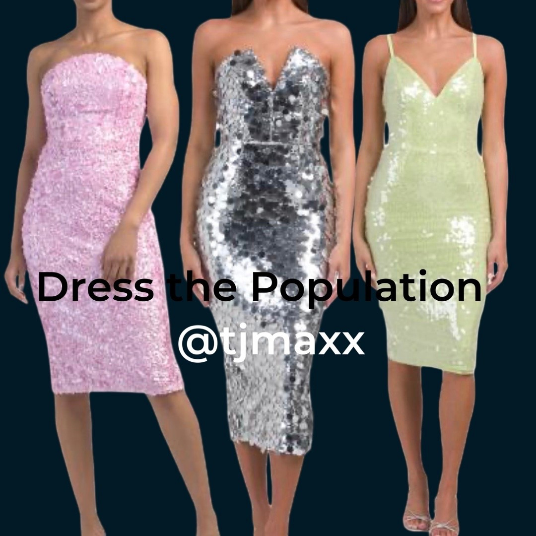 Love these sequin styles on sale at tj maxx! Green, silver, pink midi length 

Wedding guest dress, cocktail dresses

#LTKWedding #LTKSaleAlert #LTKSeasonal