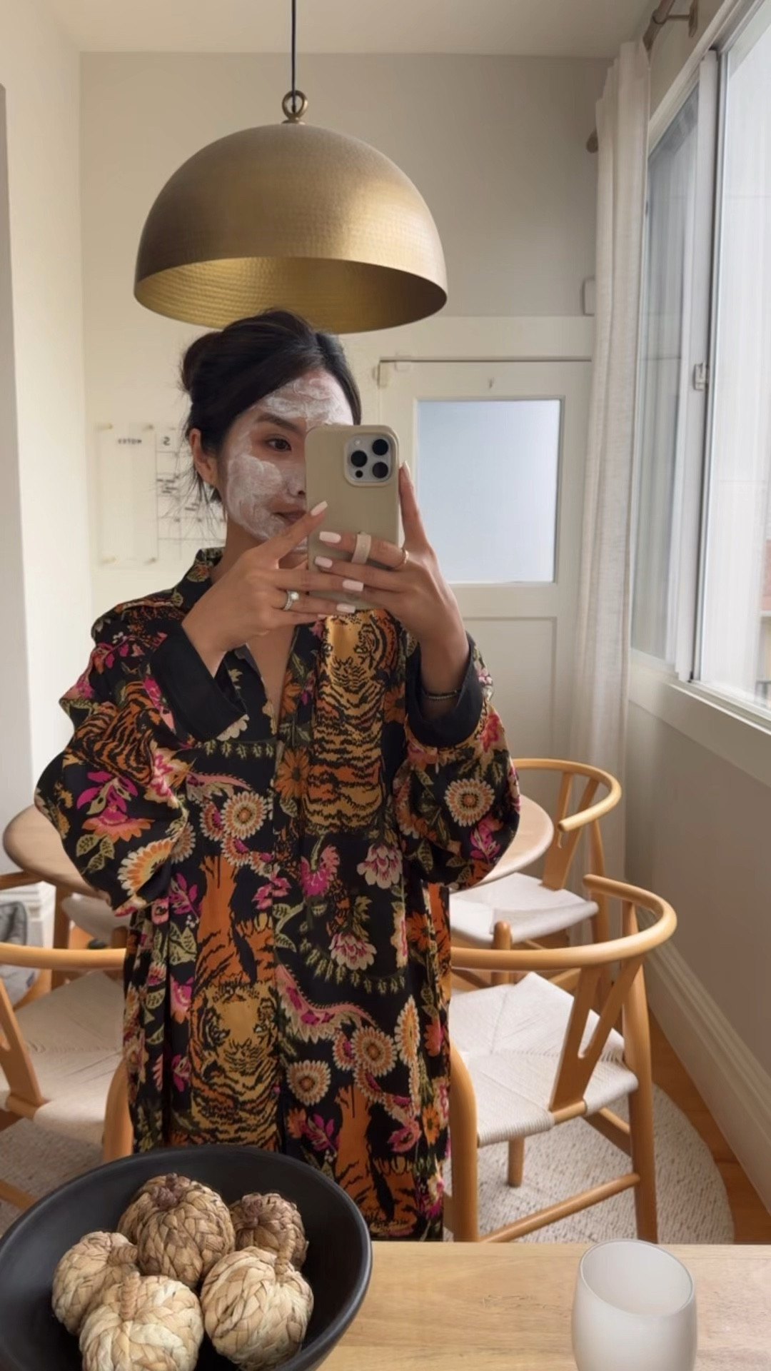 Gooood morning 🧖🏻‍♀️ doing a depuff mask while I clean and do laundry and reset after the weekend! 

Doing the Clarins depuff mask and ice rolling with some face oil after before doing my morning skincare!

Love these printed pjs 😍 I have this set in another color so had to get this print when it came out - they’re oversized so you can def size down if you want! I’m wearing xs 

#LTKBeauty