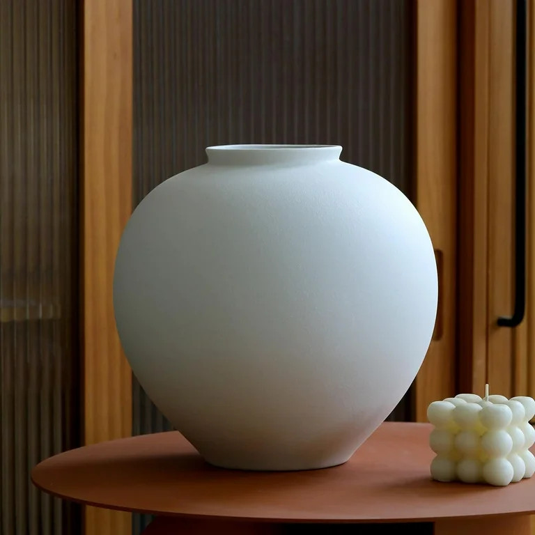 Extra Large White Ceramic Flower vase, Decorative Jar Oversize Modern Centerpiece Table Decoratio... | Walmart (US)