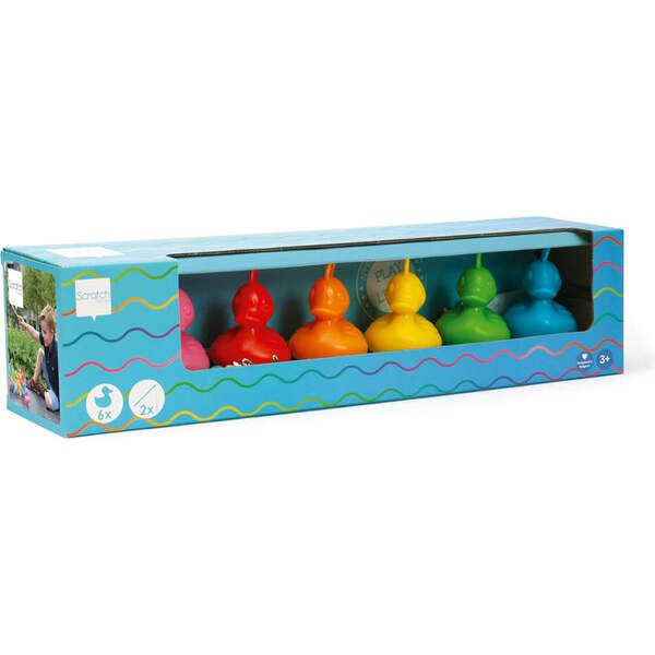 Fishing Ducks Set 'Rainbow'  6 ducks + 2 rods - Scratch Games | Maisonette | Maisonette