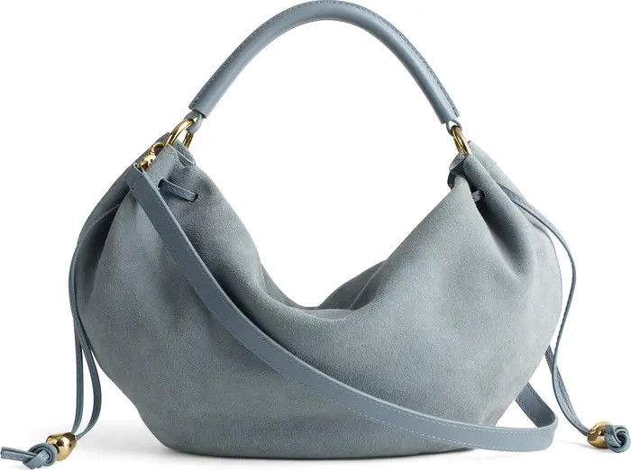 The Camren Gathered Suede Shoulder Bag | Nordstrom