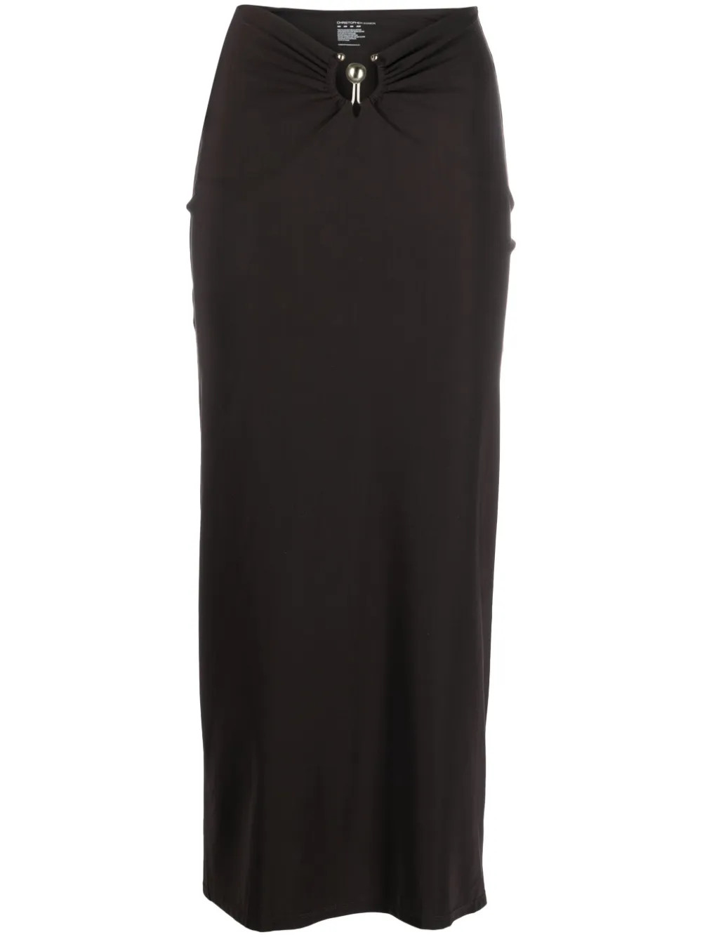 Christopher Esber low-rise Ruched Midi Skirt - Farfetch | Farfetch Global