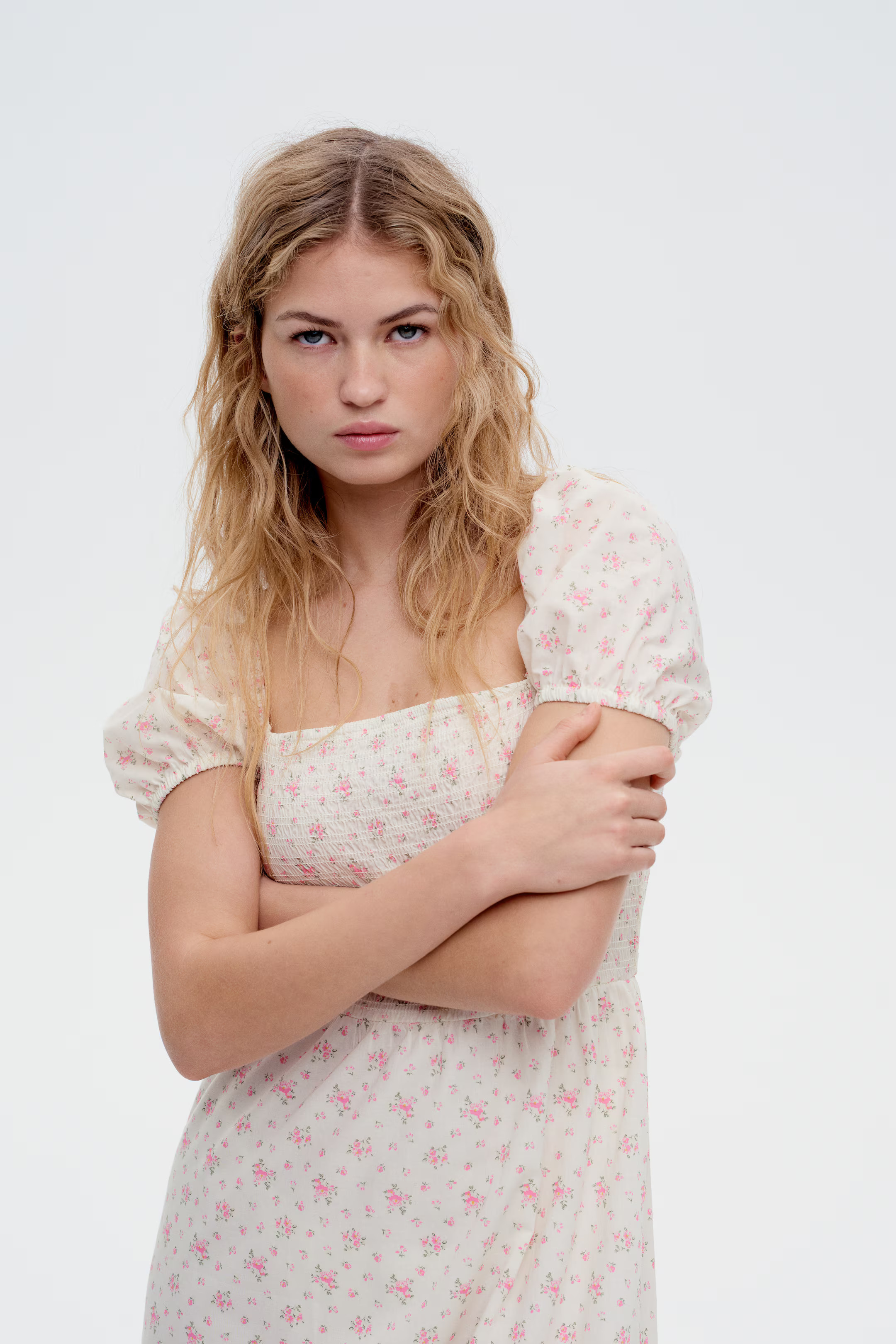 Puff-Sleeved Cotton Dress | H&M (US + CA)