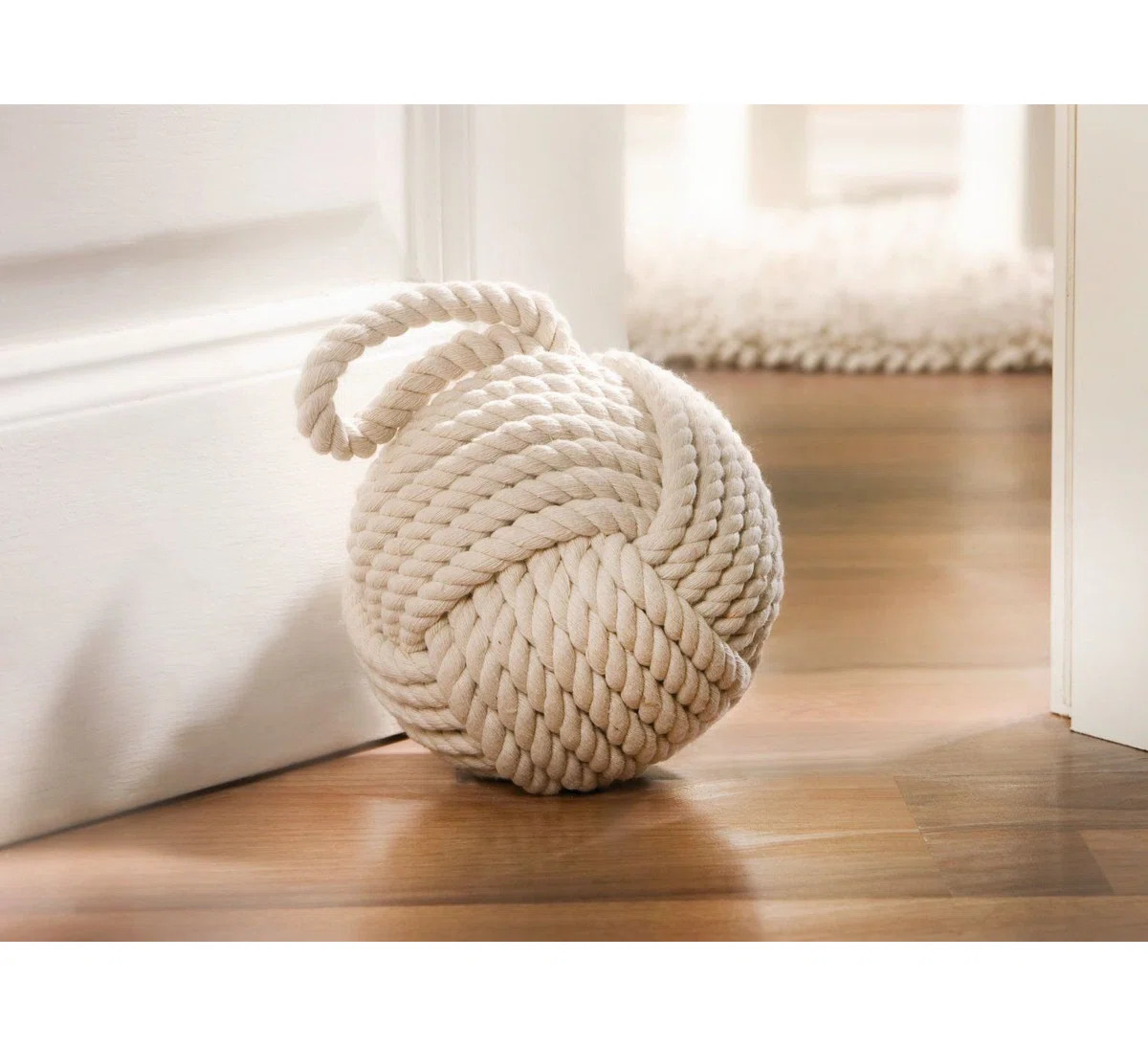 Rope Knot Fabric Weighted Floor Stop | Wayfair North America