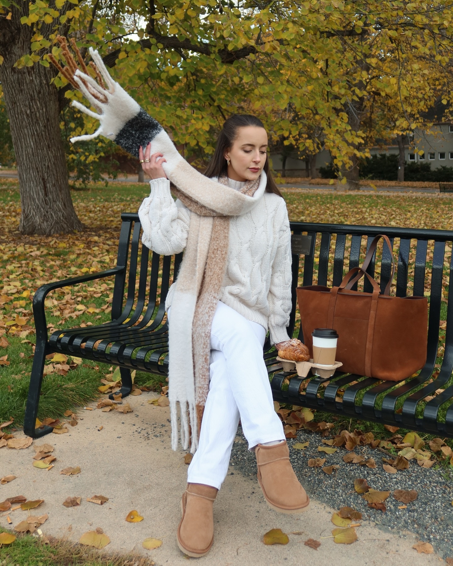 One last fall moment before we fully commit to winter ☕🍂
.
.
.
.
Fall outfit, fall aesthetic, autumn style, trench coat outfit, burgundy sweater, easy outfit, neutral outfit aesthetic, Pinterest outfit, Pinterest girl, trending outfit, trending ootd photos, aesthetic edit, #pinteresting #sezanelovers #falloutfit #autumnoutfitideas