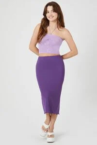 Lettuce-Edge Midi Skirt | Forever 21 (US)