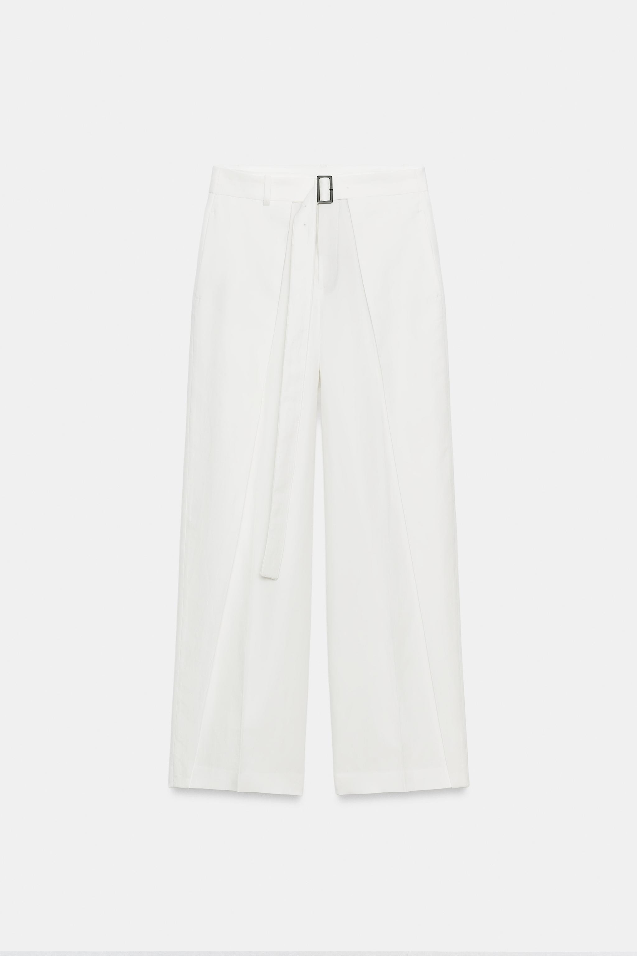 ZW COLLECTION PLEATED BELTED TROUSERS | Zara US