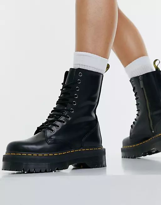 Dr Martens Jadon Hi boots in black | ASOS (Global)