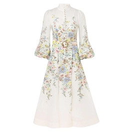 Matchmaker Buttoned Midi Dress | ZIMMERMANN (UK)