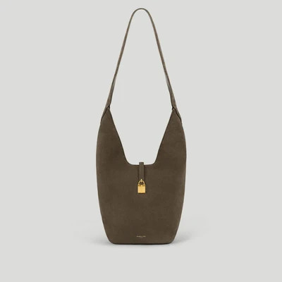 DeMellier The Siena Crossbody in Hazel Suede Leather Crossbody bag | DeMellier
