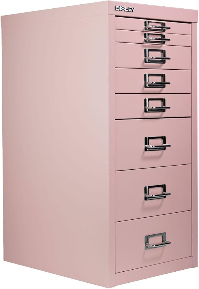 Bisley 8-Drawer Steel MultiDrawer Cabinet - Palest Pink | Amazon (US)