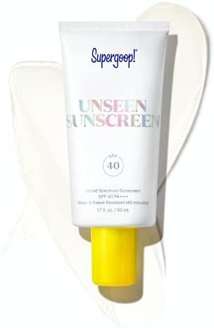 Supergoop! Unseen Sunscreen SPF 40, 1.7 oz - Oil-Free, Weightless & Invisible Reef-Safe, Broad Sp... | Amazon (US)