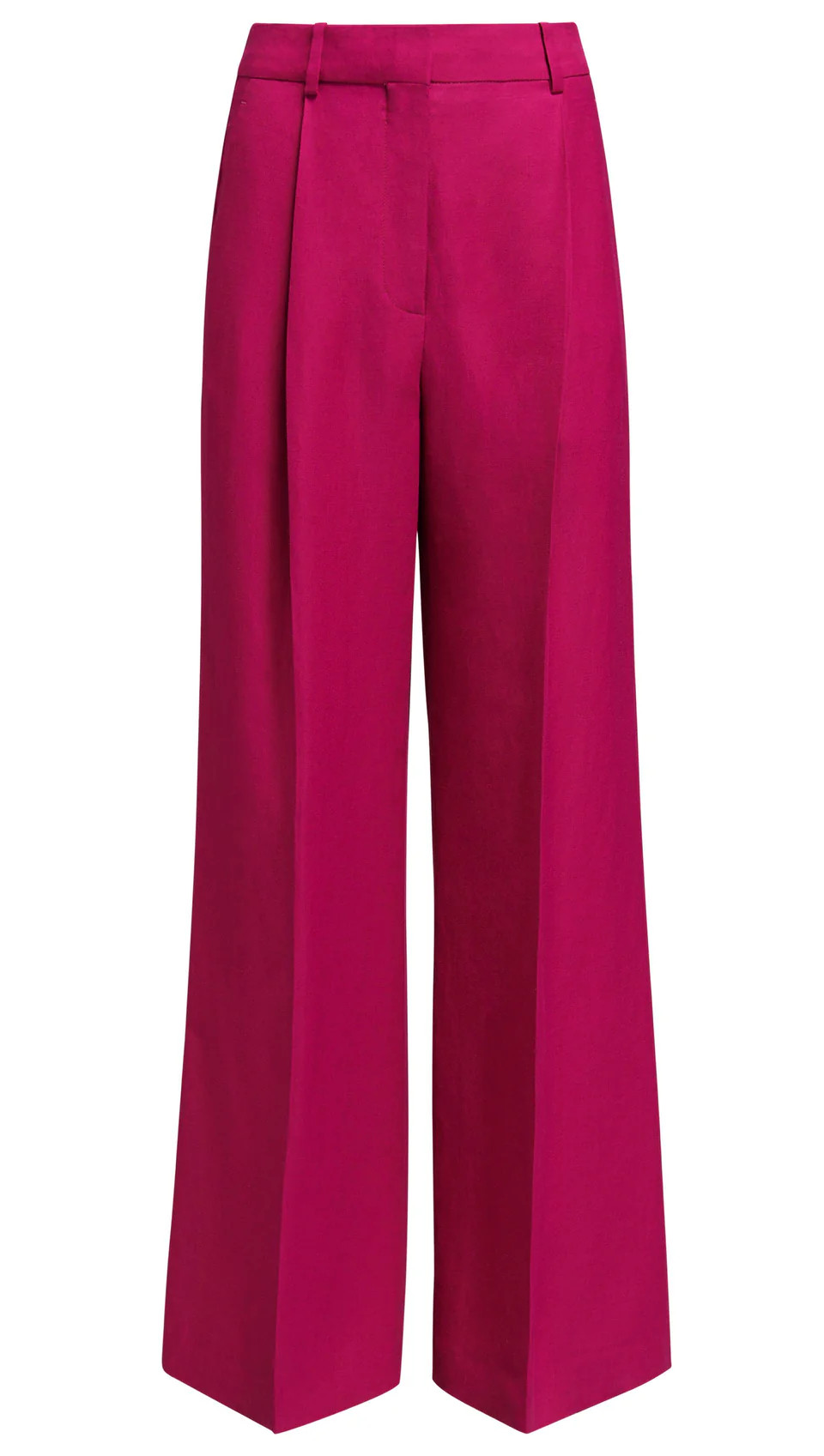 Single Pleat Trouser in Viscose Linen Twill | Women's Pants | Argent | Argent