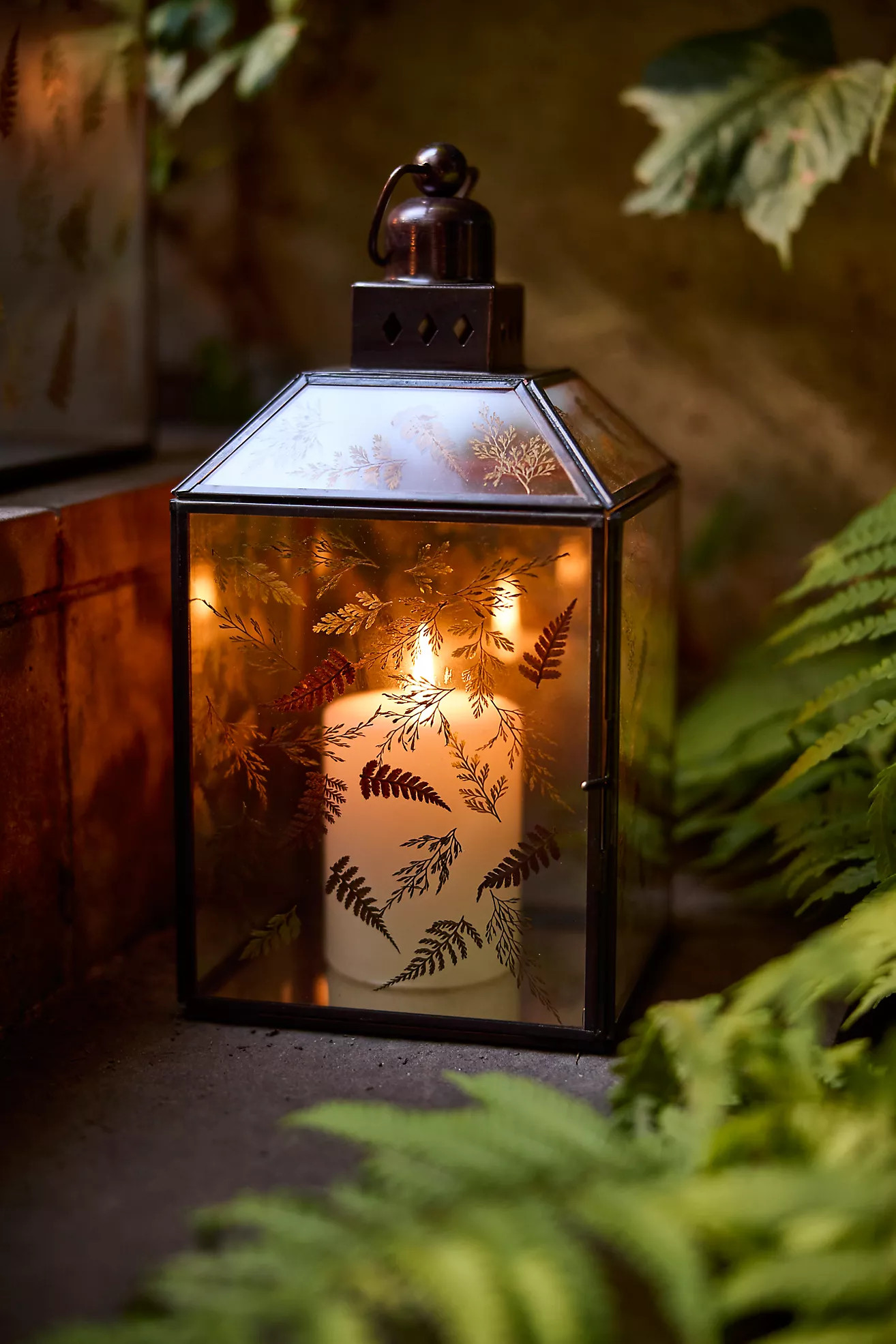 Pressed Foliage Lantern | Anthropologie (US)
