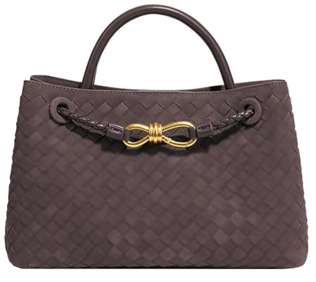 Suede Woven Tote Bag for Women PU Leather Crossbody Bag Shoulder Bag Casual Handbag Satchel for W... | Amazon (US)