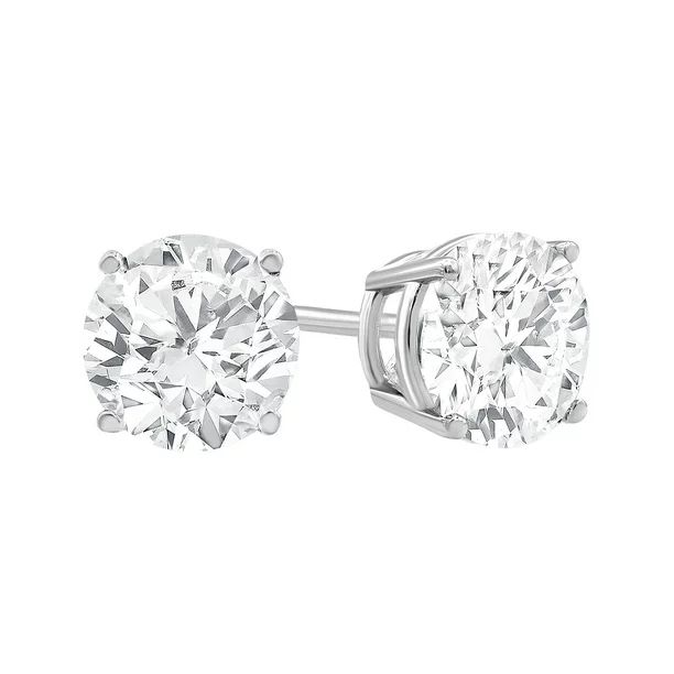 Brilliance Fine Jewelry 0.25 Carat T.W. Diamond Stud Earring in 14K White Gold, (I-J, I2-I3) - Wa... | Walmart (US)