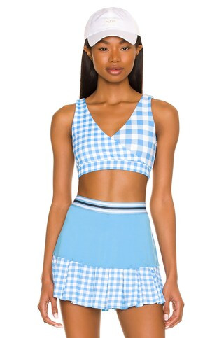 Eleven by Venus Williams We Stand Proud Sports Bra in Bonnie Blue Gingham from Revolve.com | Revolve Clothing (Global)
