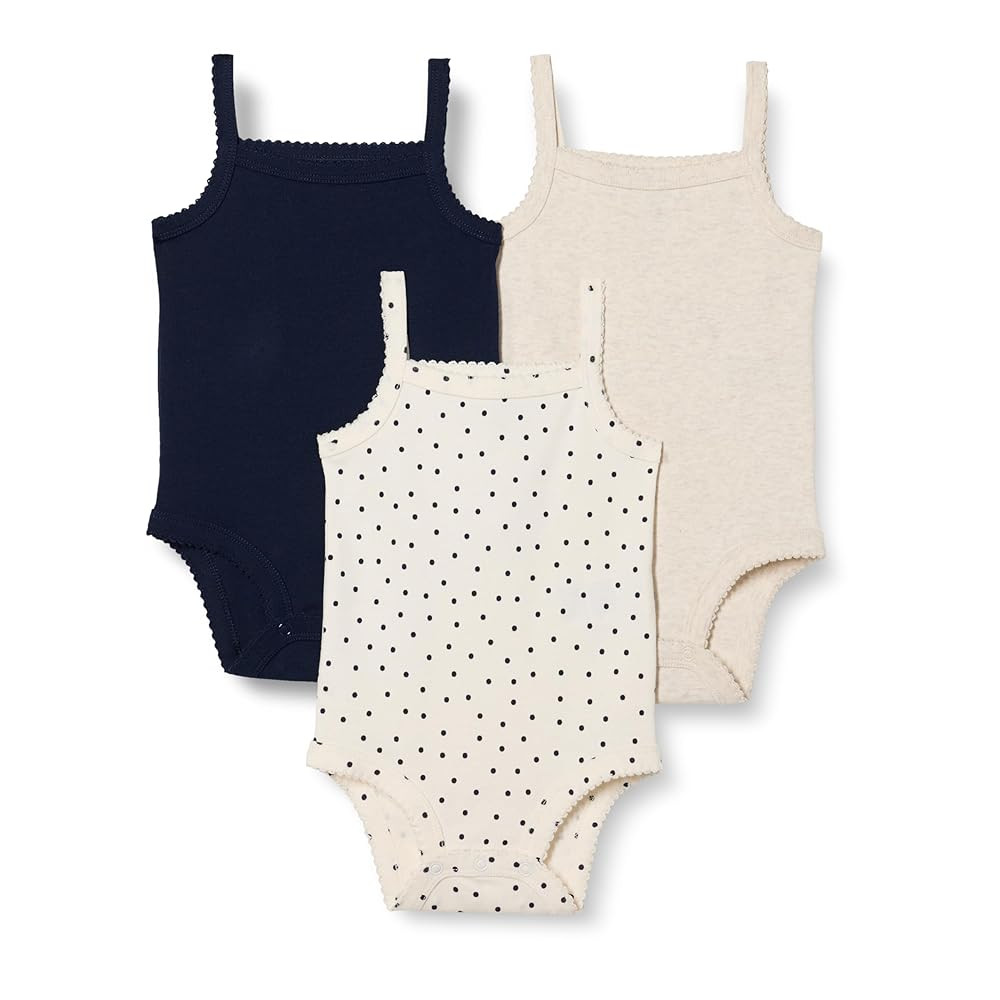 Amazon Essentials Baby Girls' Sleeveless Bodysuits, Pack of 3 | Amazon (US)