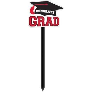 35.25" x 14" Red Congrats Grad Cap Yard Sign | Michaels Stores