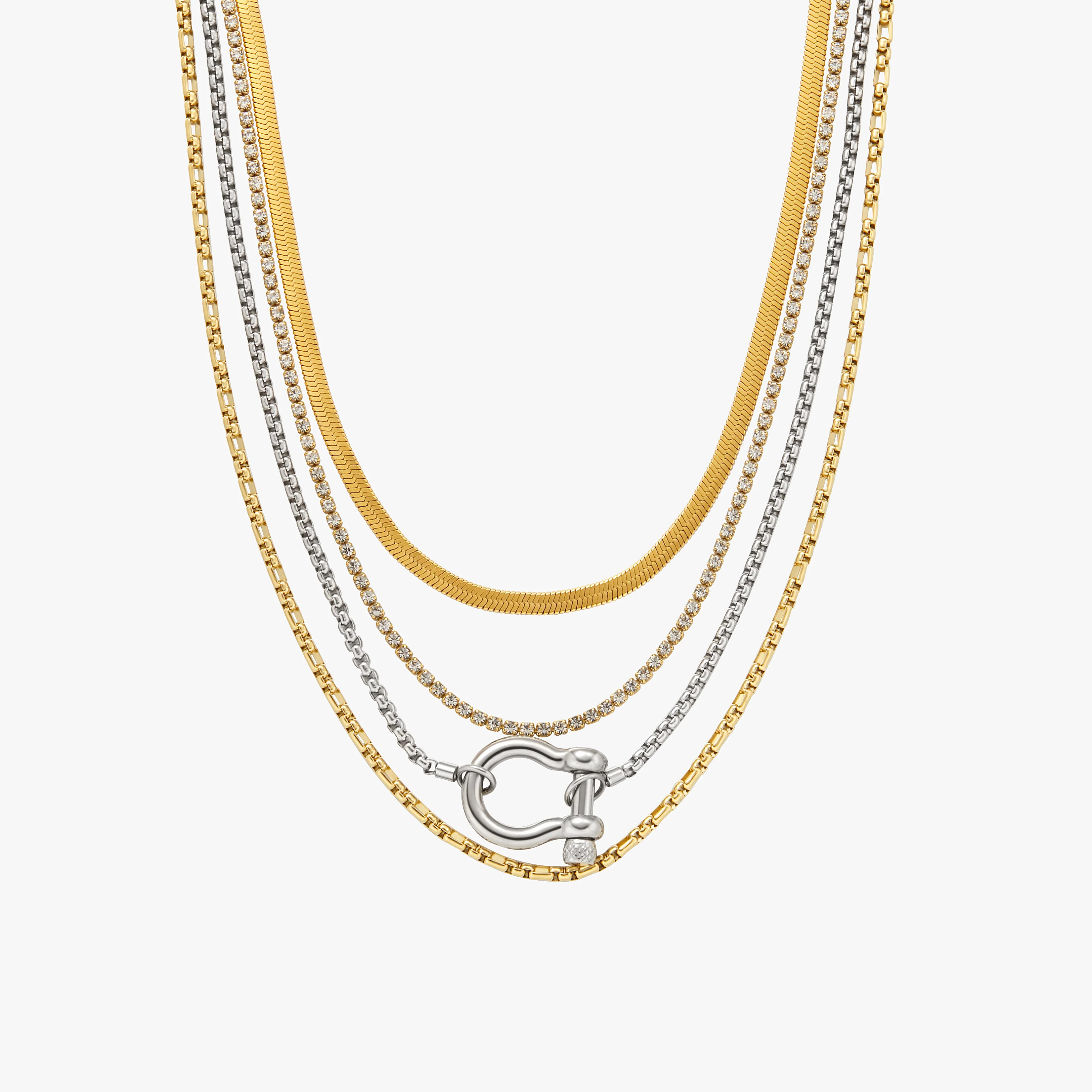 Rachel Layered Mixed Metal Necklace | Victoria Emerson