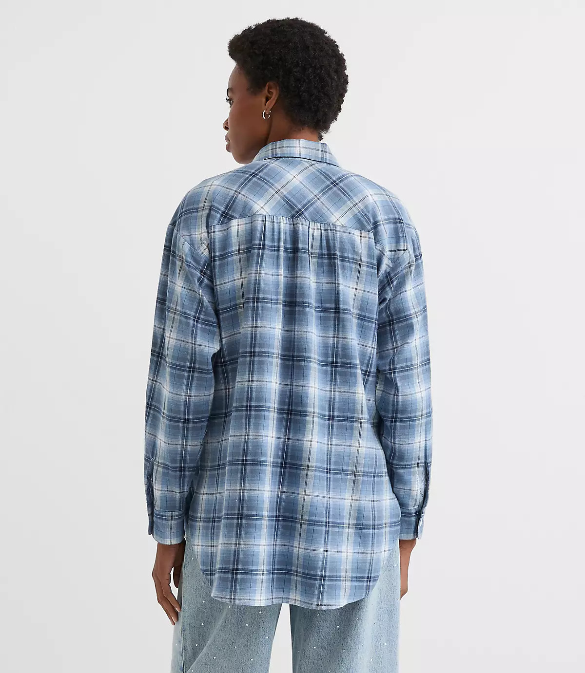 Plaid Flannel Everyday Oversized Tunic Shirt | LOFT