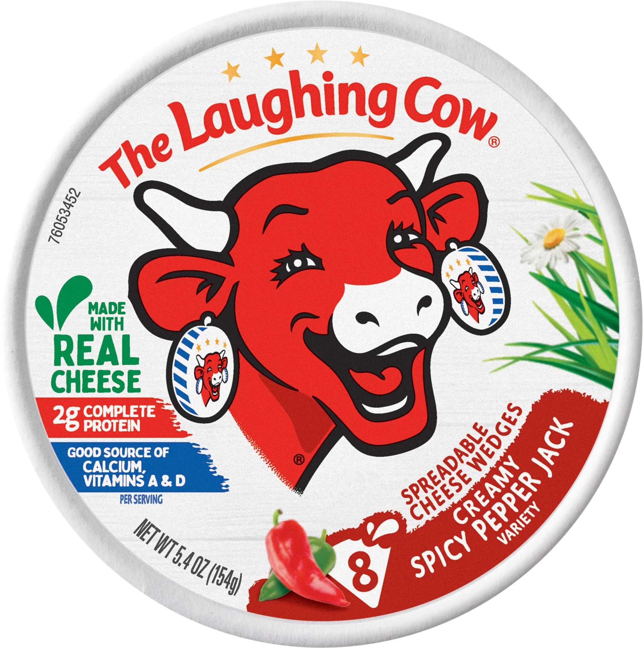 The Laughing Cow Spicy Pepper Jack Spreadable Cheese Wedge, 5.4 oz  Round Box. Refrigerated | Walmart (US)
