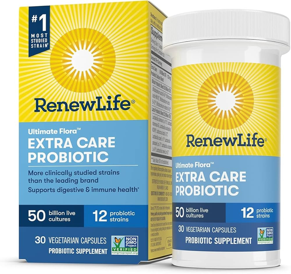Renew Life Ultimate Flora Extra Care Probiotic 50 Billion, 30 Ct | Amazon (US)