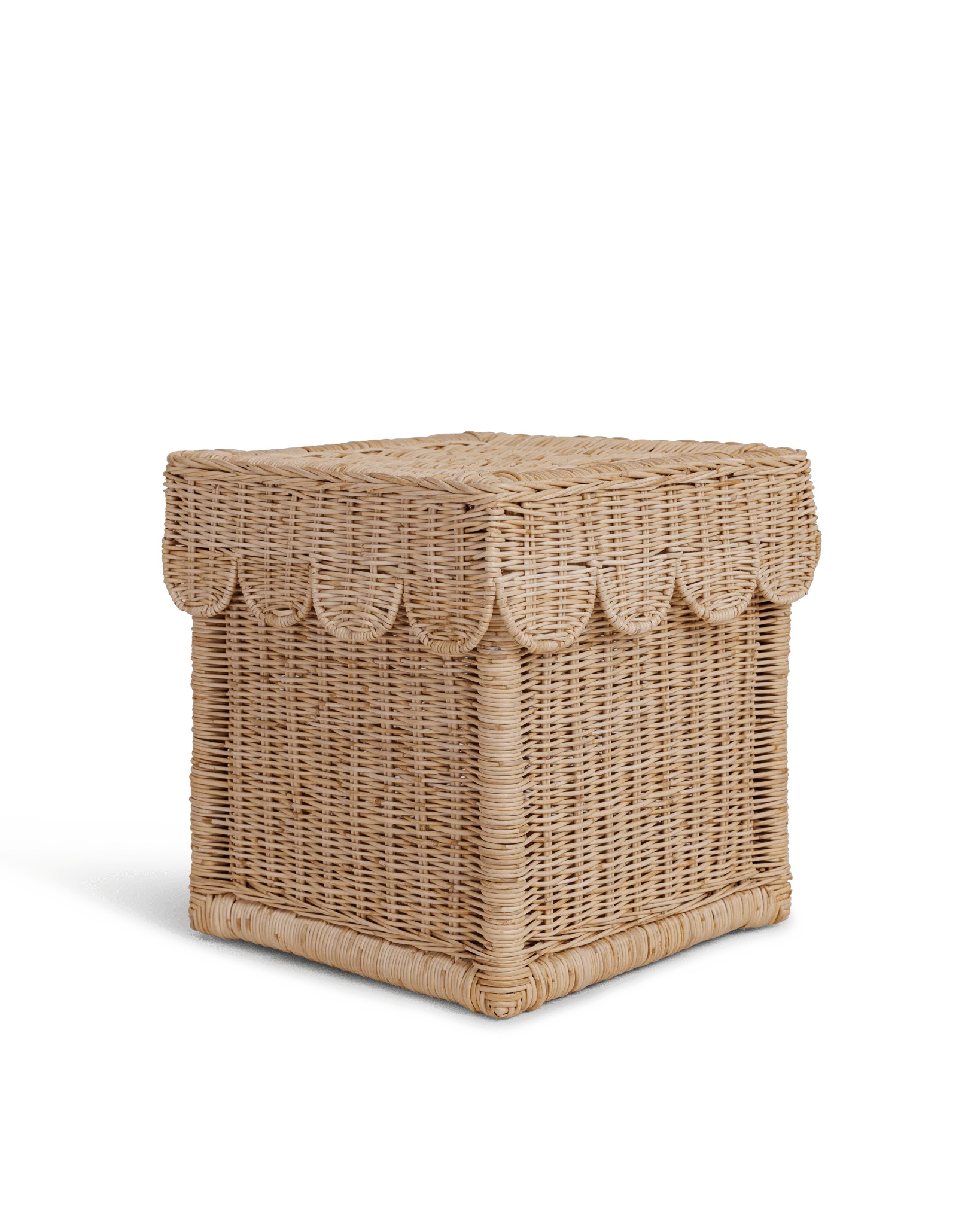 Scallop Storage Rattan Bin With Lid | Wayfair North America