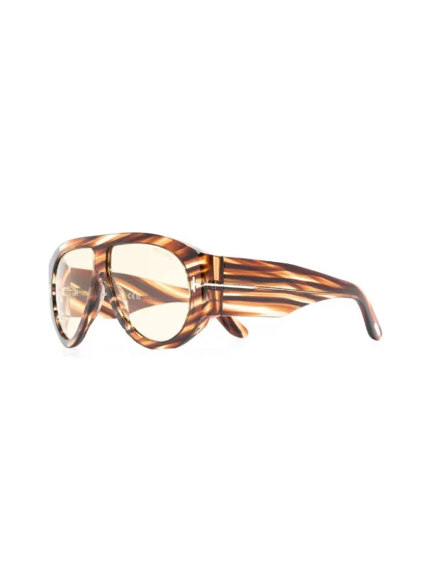TOM FORD Eyewear tortoiseshell-effect Sunglasses  | Brown | FARFETCH | Farfetch Global