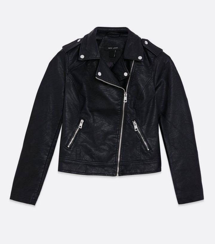 Black Leather-Look Jacket 
						
						Add to Saved Items
						Remove from Saved Items | New Look (UK)