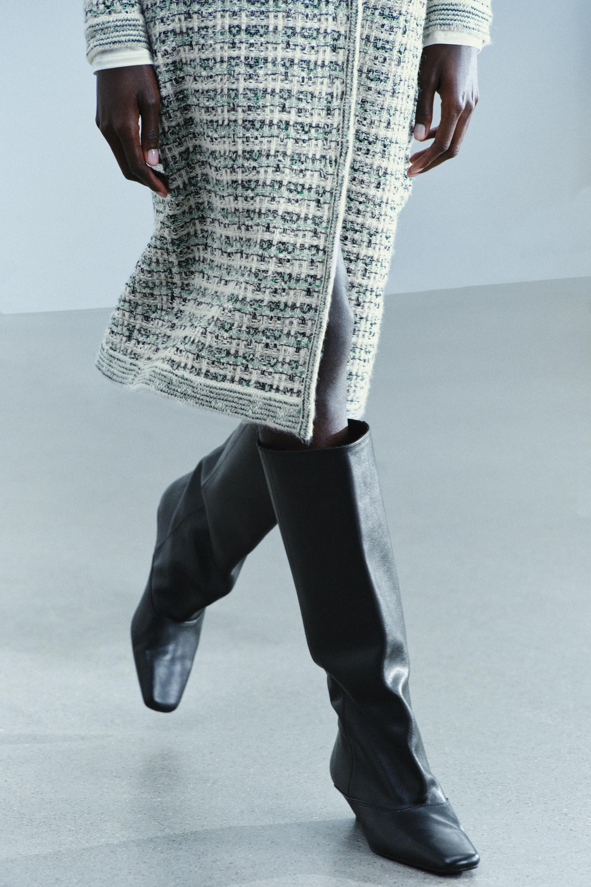 LEDER-STIEFELETTE MIT KEILABSATZ | Zara DE