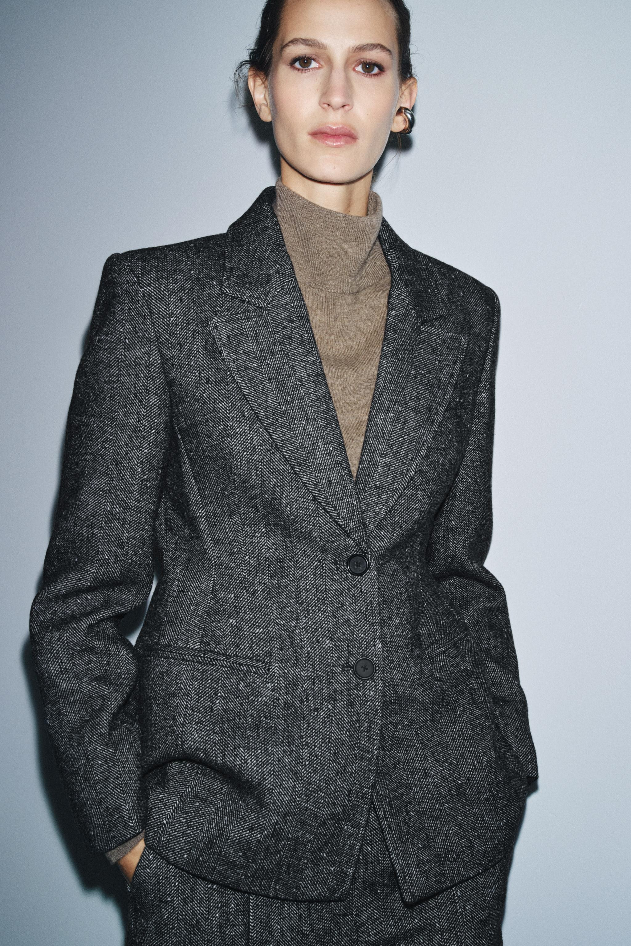 PEPLUM BLAZER WITH WOOL ZW COLLECTION | Zara US