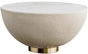 KIZQYN End Table Light Luxury Home Coffee Table Modern Minimalist Small Apartment Living Room Rou... | Amazon (US)