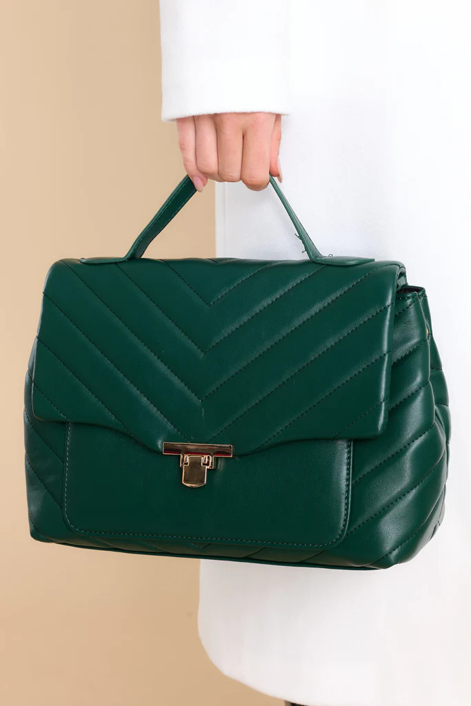 Let's Catch Up Hunter Green Bag | Red Dress 