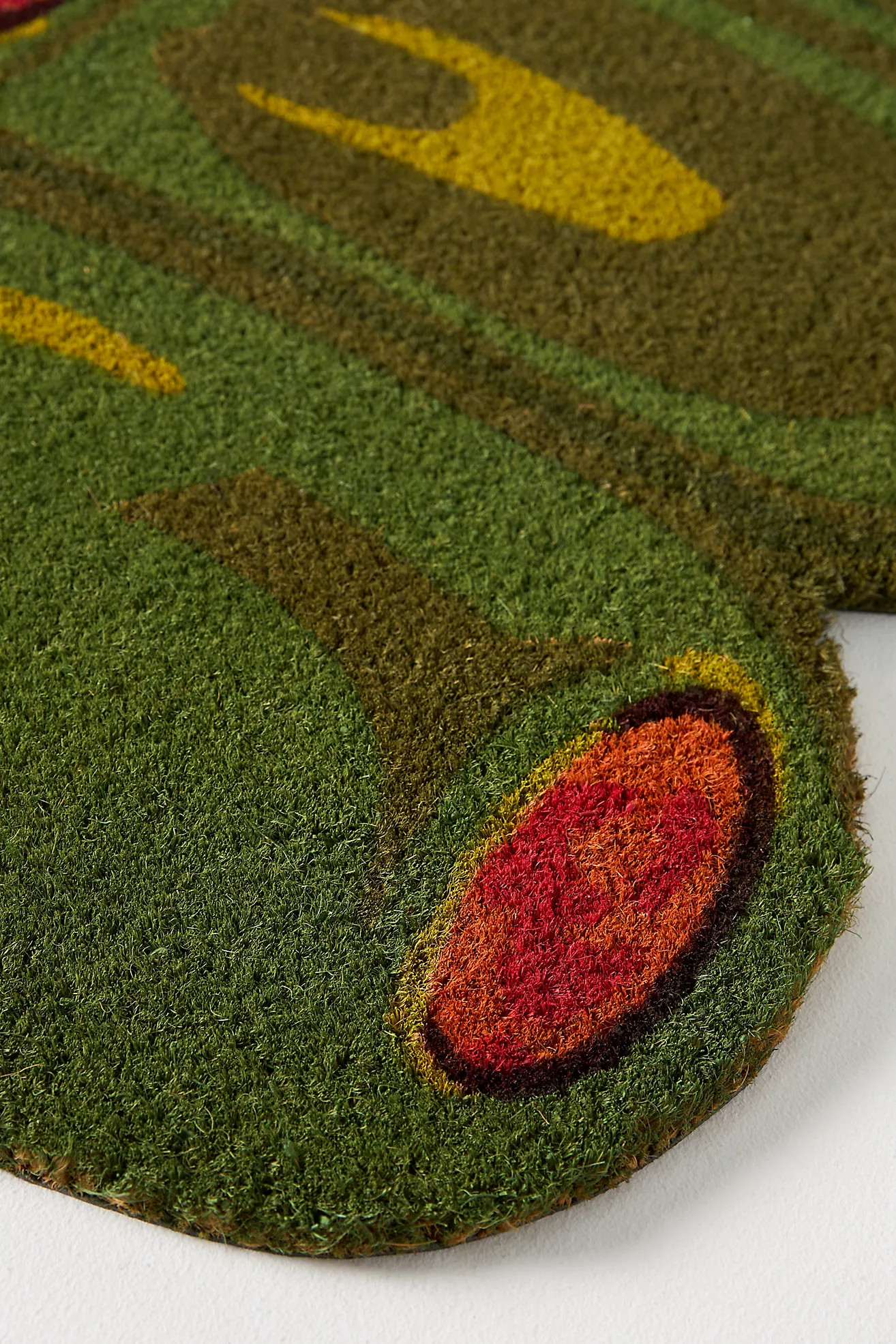 Olive-Shaped Coir Printed Doormat | Anthropologie (US)