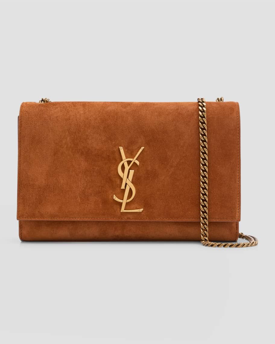 Saint Laurent Kate Medium Reversible YSL Crossbody Bag in Suede | Neiman Marcus