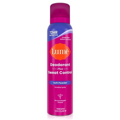 Lume Deodorant Plus Sweat Control Antiperspirant Deodorant Spray - Soft Powder - 4.3oz | Target