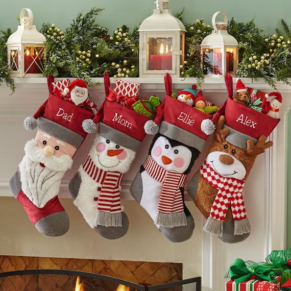 Personalized Furry Friends Christmas Stockings  Holiday Décor - Etsy | Etsy (US)