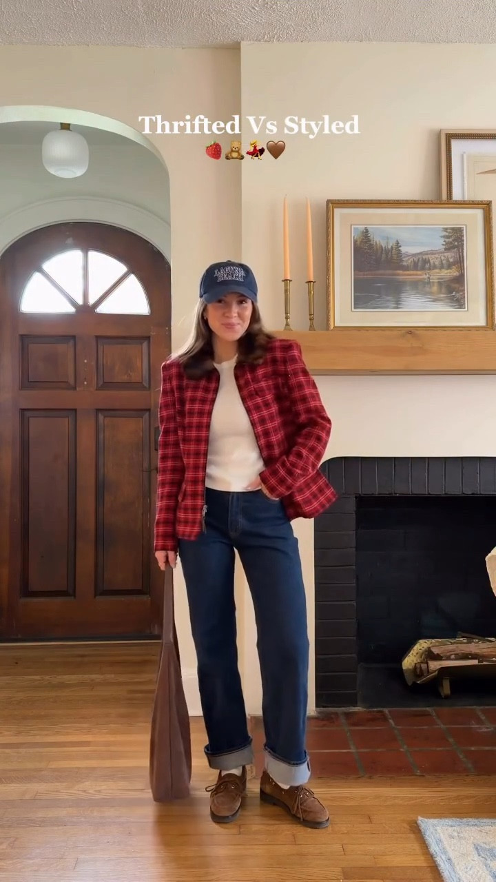 I had to do a thrifted vs styled video before sending this jacket off!🤩 #thriftedvsstyled #thriftfinds #vintageralphlauren #ralphlauren #stylingideas