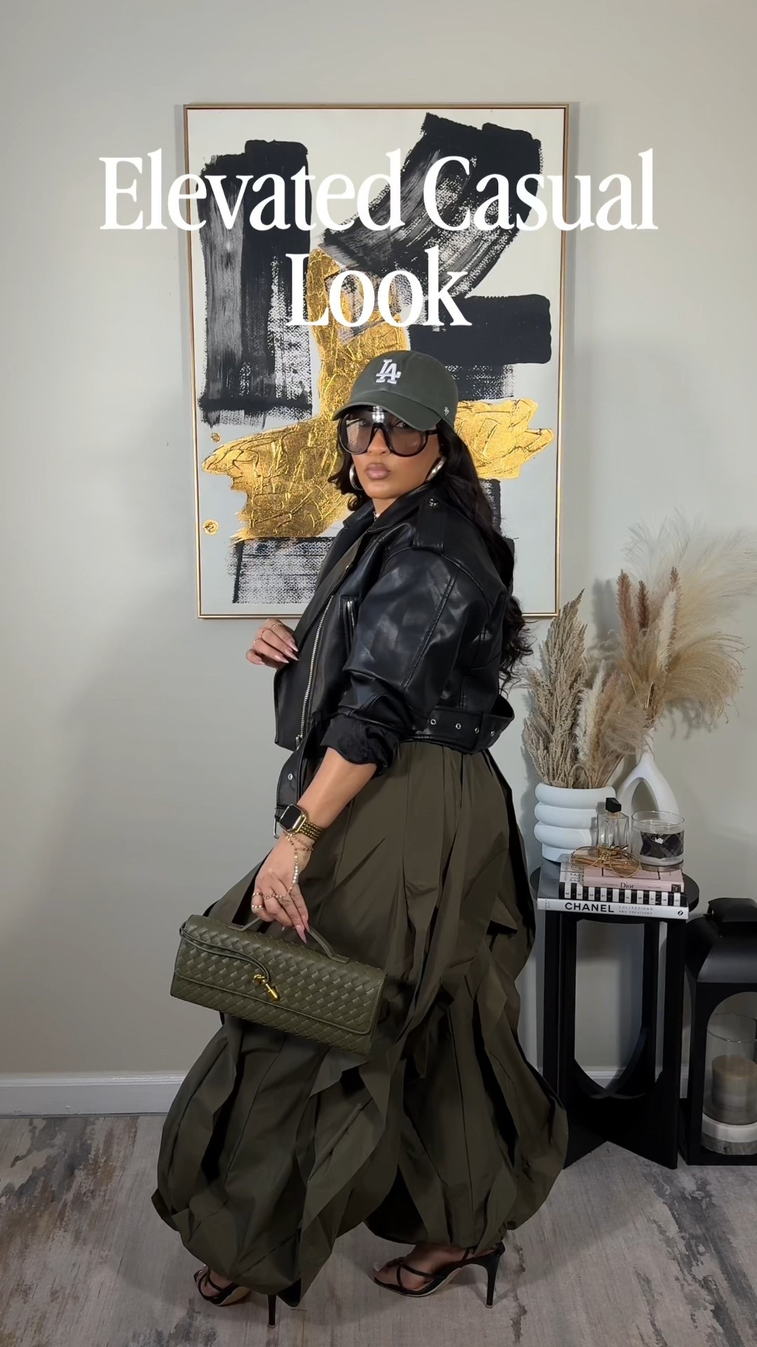 Elevated casual look with an edgy ,comfortable & chic twist! Okay these pants are basically the outfit! Functional drawstring and pockets. TTS. I’m wearing medium. It comes in other colors that I’ve linked as well. This olive green is running low but there is a dark green option as well! Also….you can tell by my last few posts…but this leather jacket has become an absolute staple piece! 
Jacket: Medium
Pants: Medium 

#LTKSeasonal #LTKootd