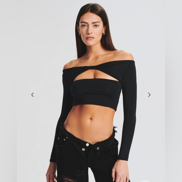 New with tags: Ser.O.Ya Ellis Front Twist Cut Out Long Sleeve Modal Top | Poshmark