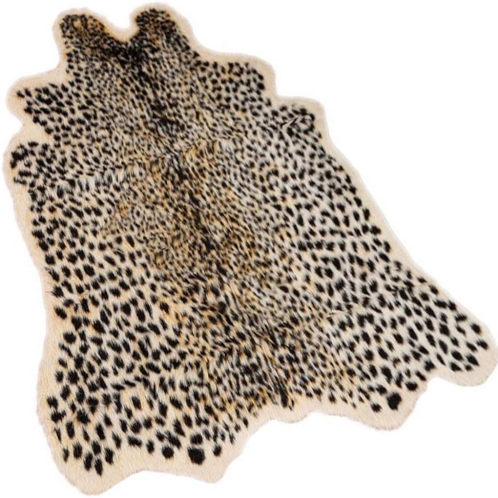 Leopard Area Rug Animals Printed Hide Mats Faux Fur Cowhide Skin Carpet for Home Office, Livingro... | Amazon (US)