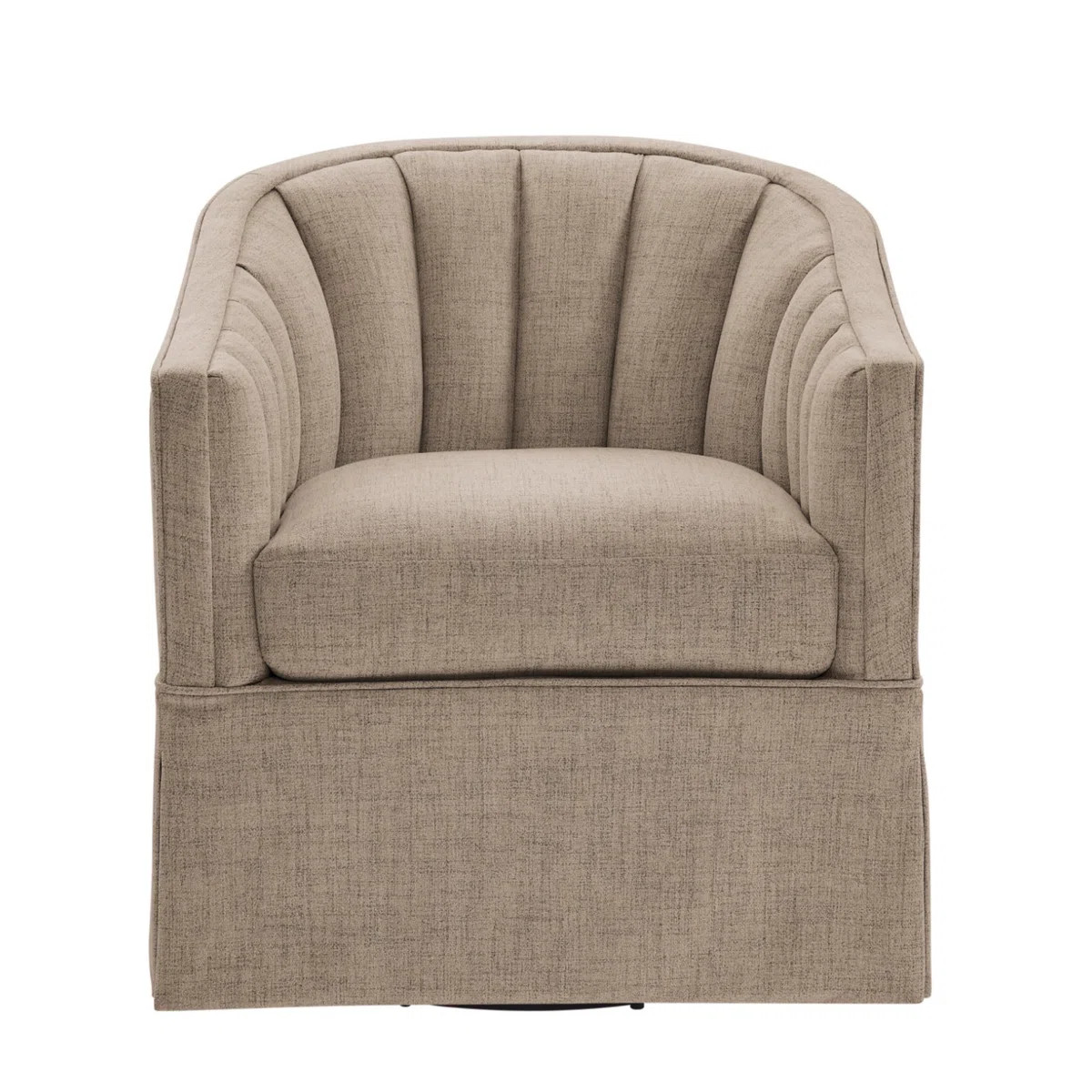 Milnor Sanibel Skirted Swivel Accent Chair | Wayfair North America