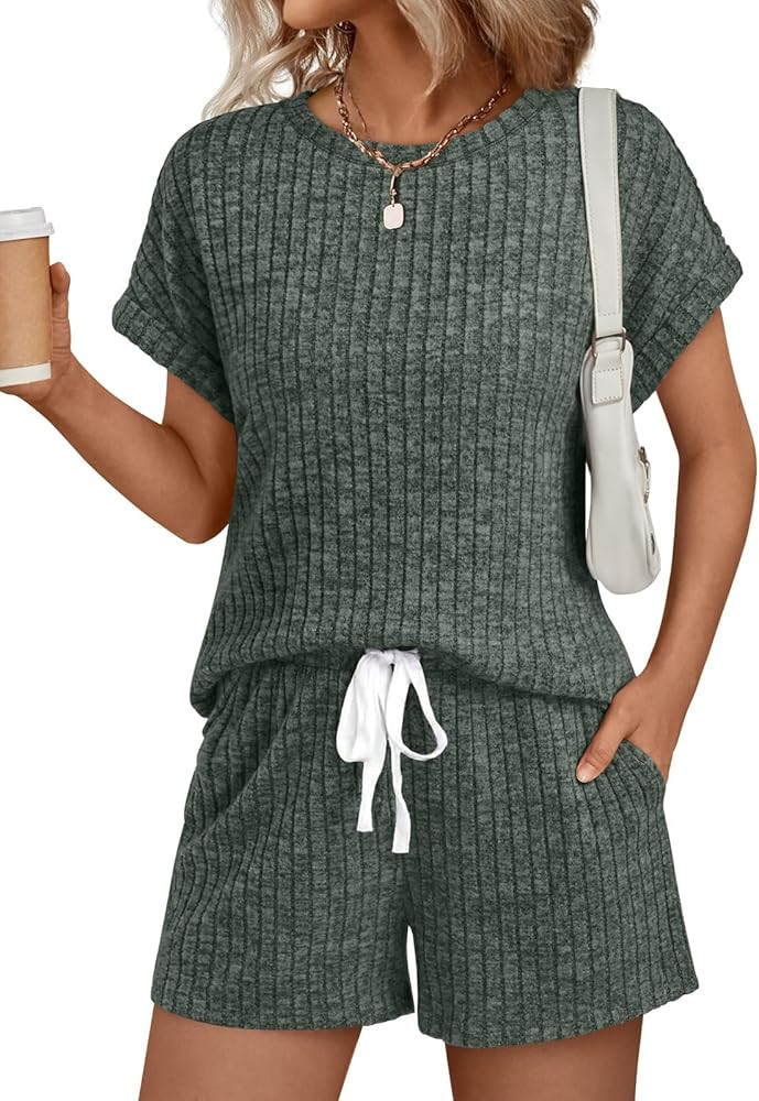 LILLUSORY Womens 2 Piece Short Sets Summer Lounge Outfits Vacation Travel Cruise Airport Spring C... | Amazon (US)