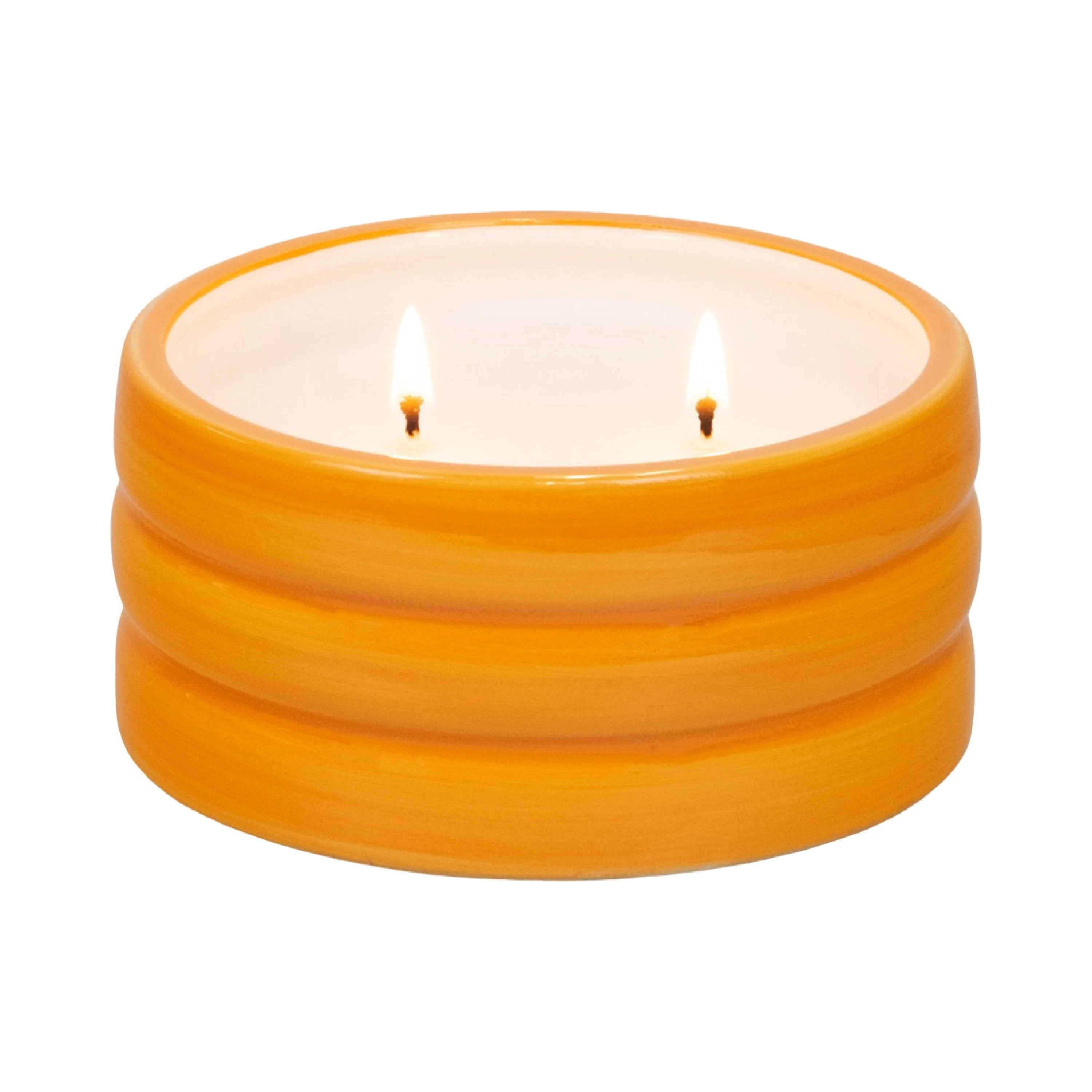 Mainstays 1-Wick Ceramic Waffle Scented Jar Candle, Maple Pumpkin Latte, 12 oz. | Walmart (US)
