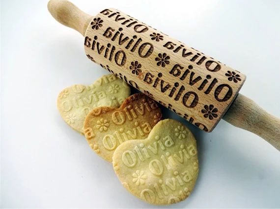 Personalized KIDS Rolling Pin With NAME. Embossing Rolling - Etsy | Etsy (US)